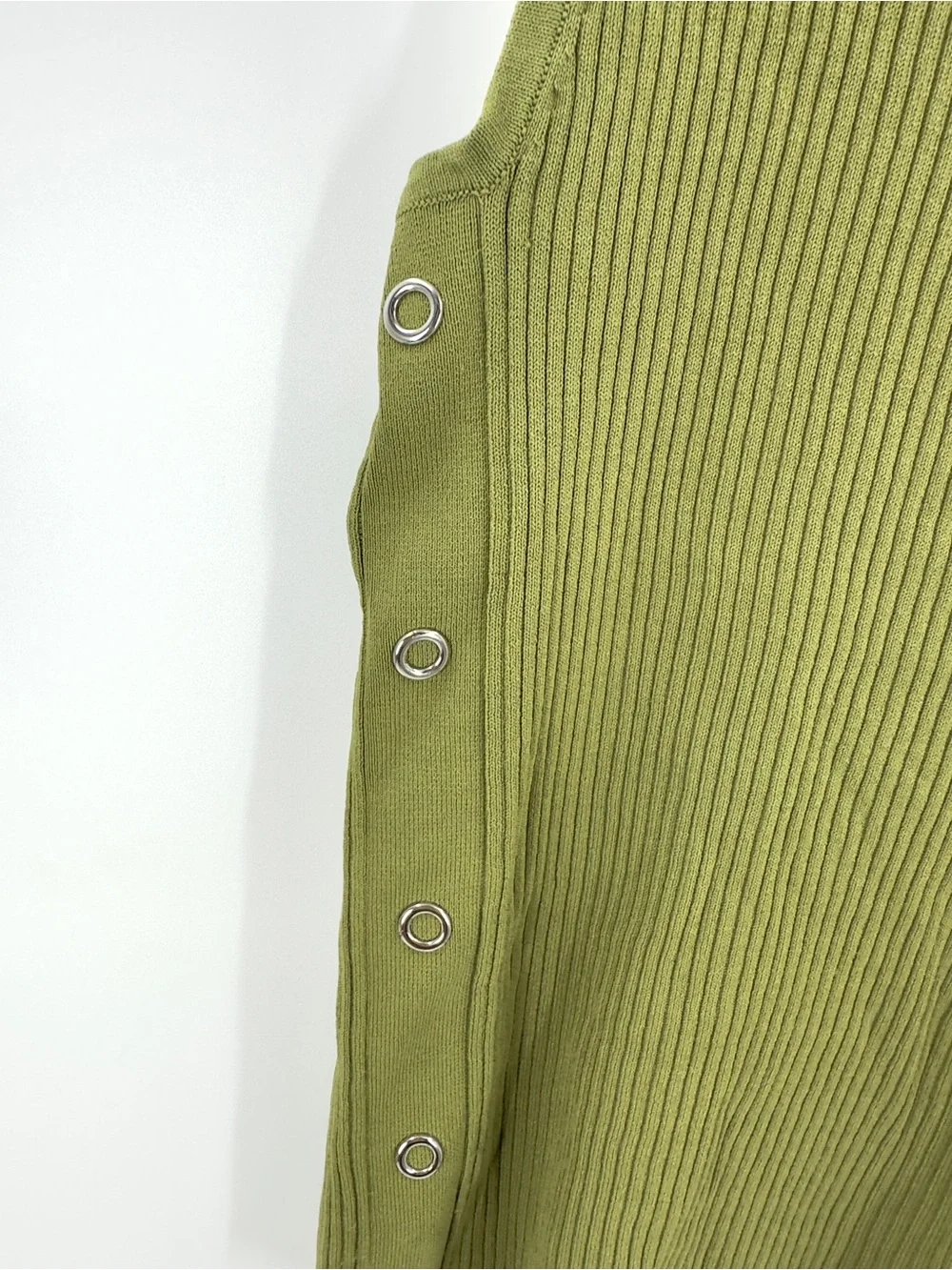 Mint Velvet Green Ribbed Tank Midi Skirt Matching Set Knit Size L Large